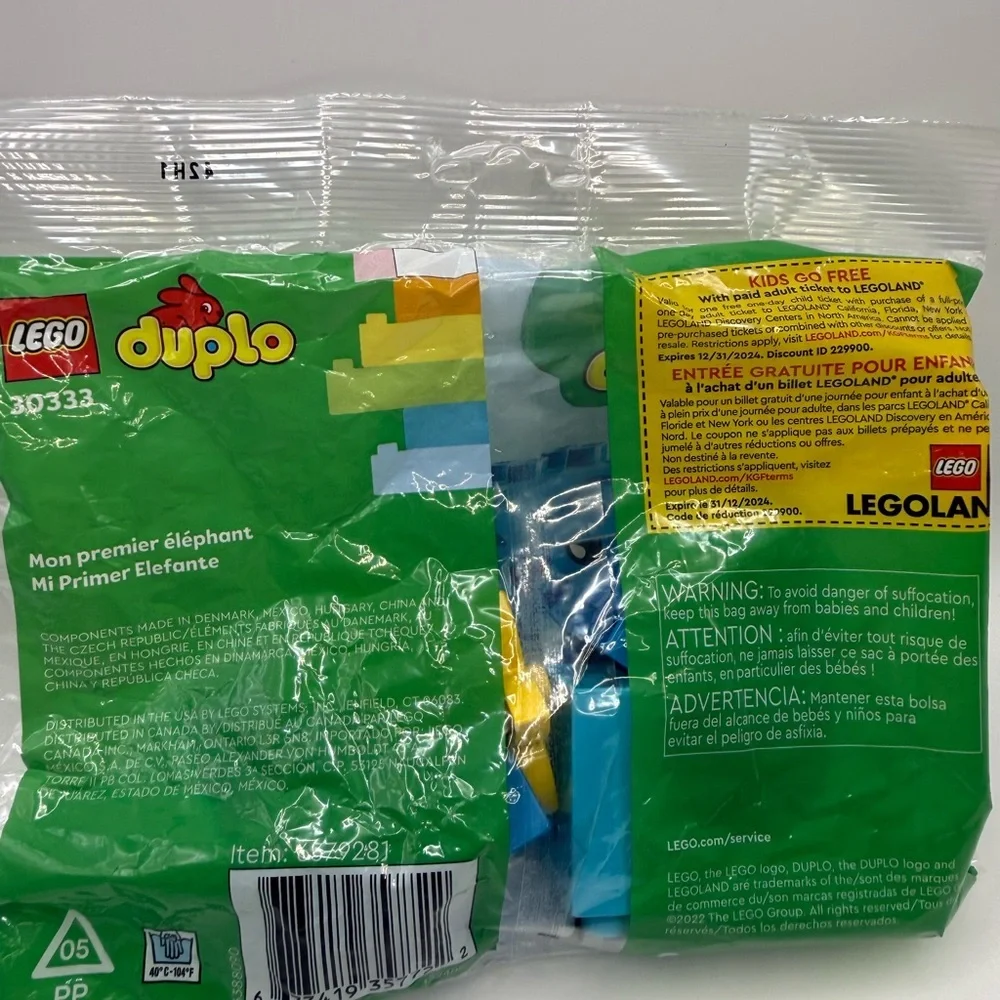 LEGO DUPLO Blue My First Elephant Building Set Building Toy 30333